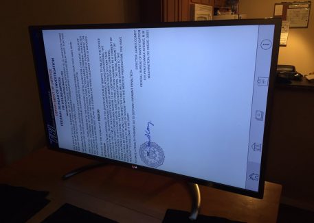 infected TV by Ransomware