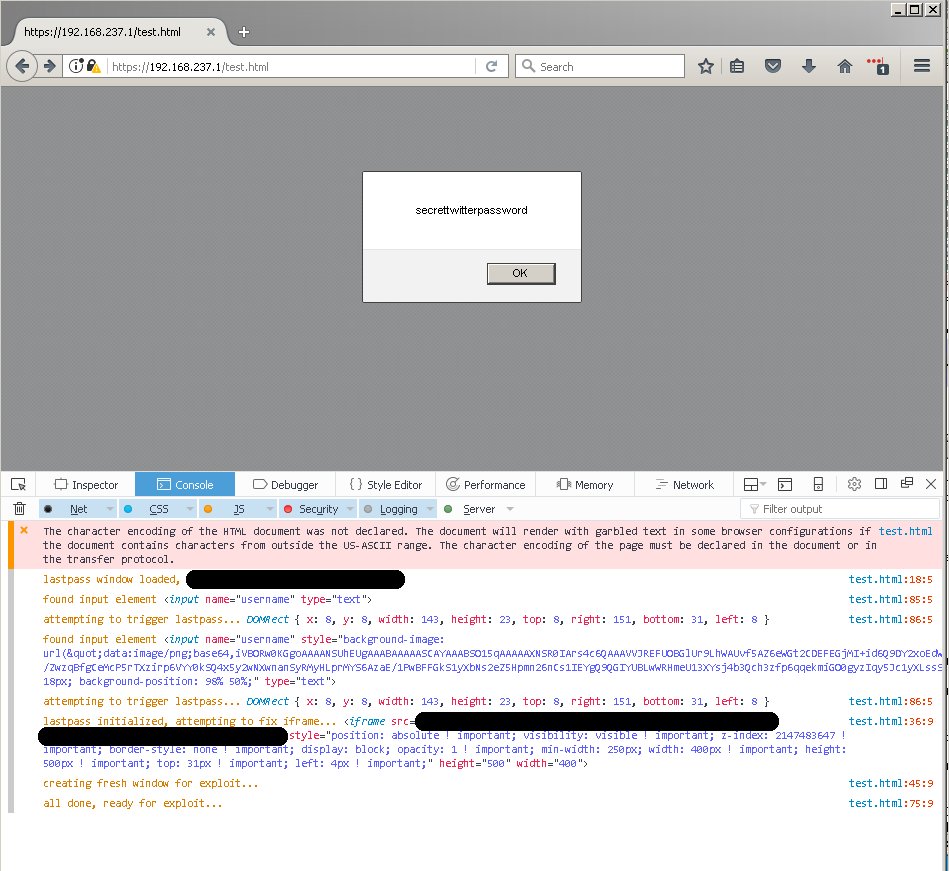 LastPass Firefox bug