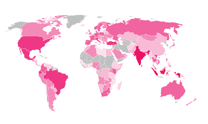 Map of Fireball infections