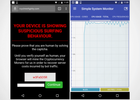 Android Web Users Victims of Cryptojacking Campaign