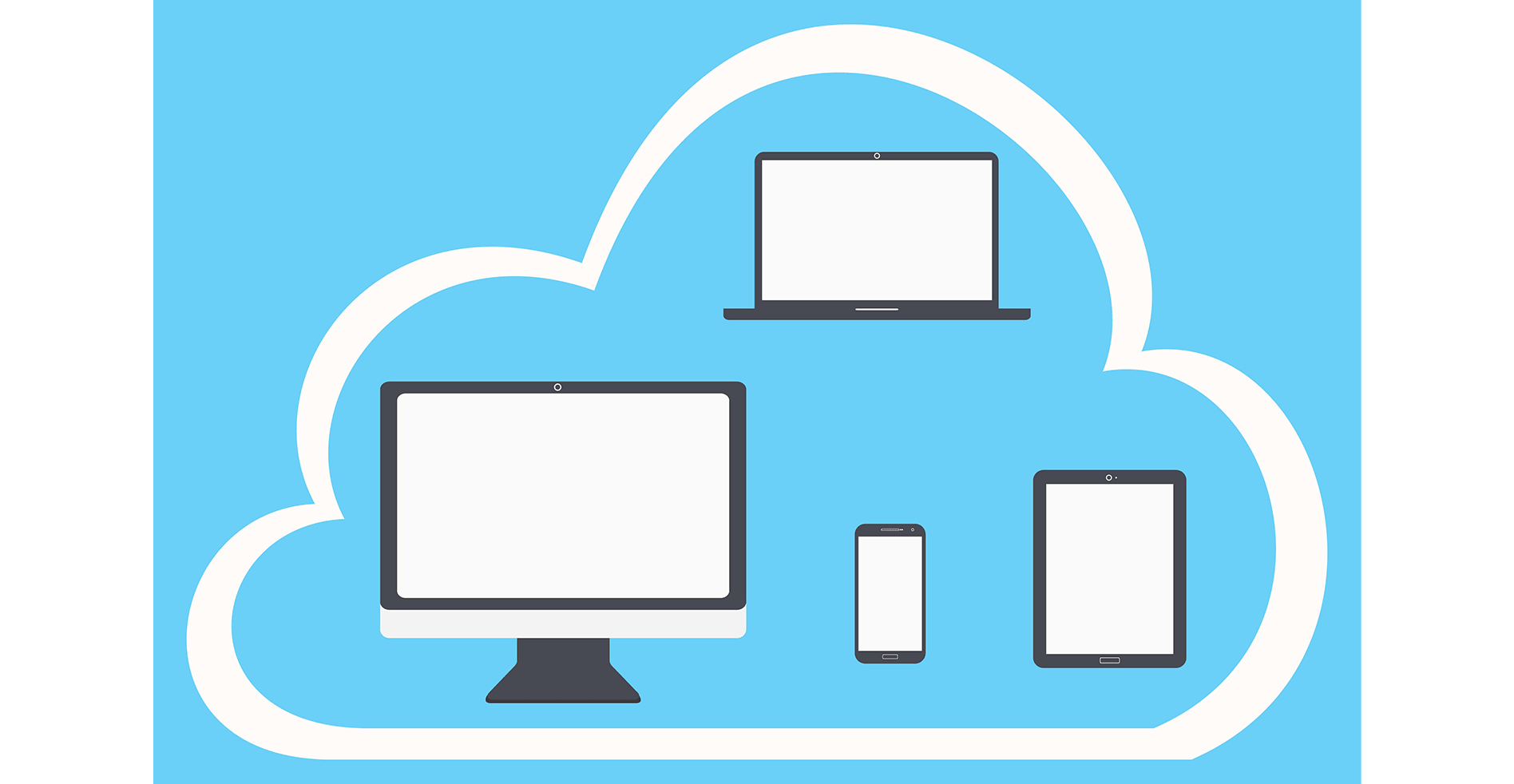 visual representation of the cloud between different devices