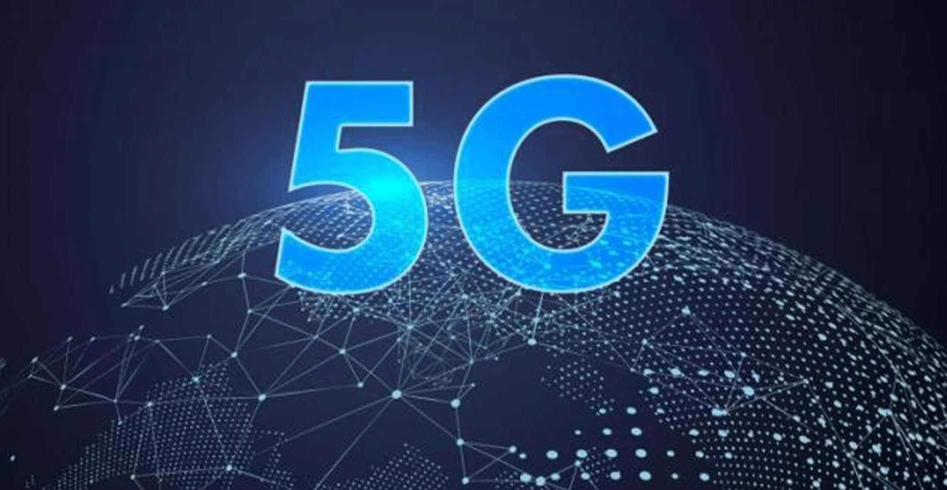 banner displaying 5g network across the earth