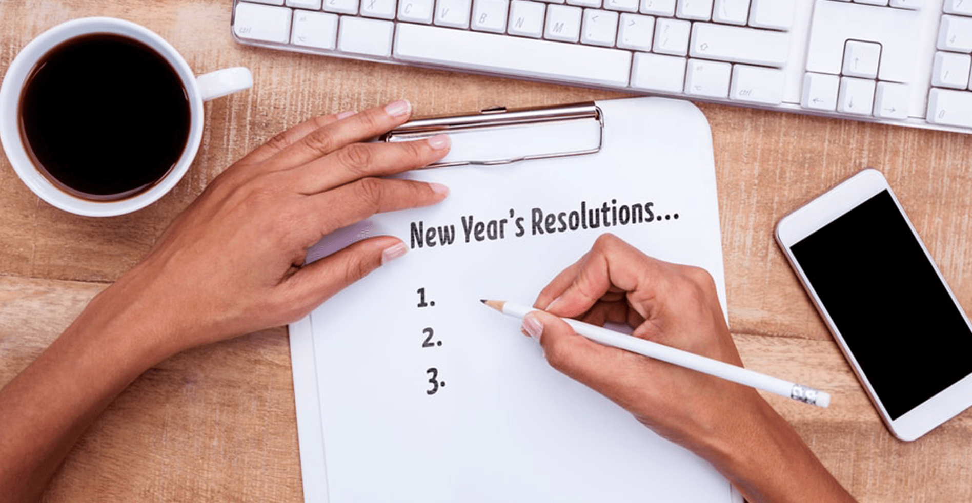 person writing resolutions