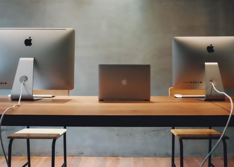 macbooks in an office