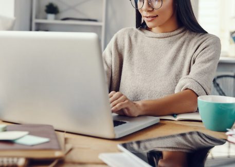 woman using remote access to work from home