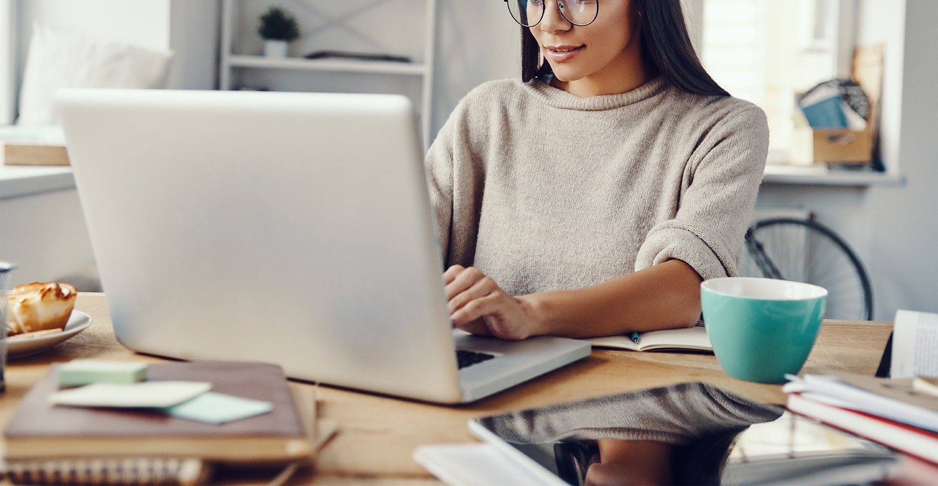 woman using remote access to work from home