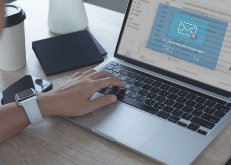 an employee using email security tips