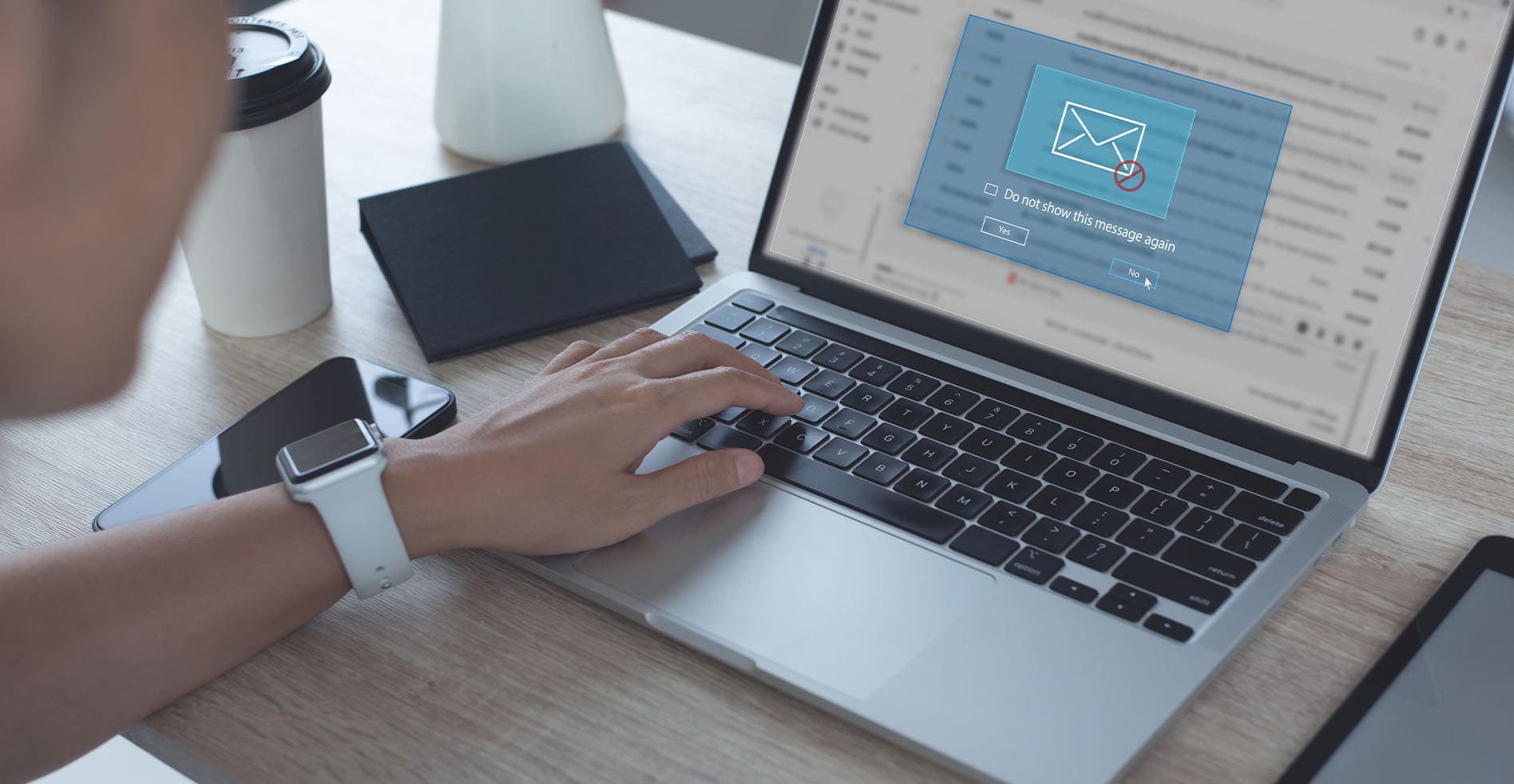 an employee using email security tips
